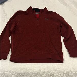 Under Armour Men's Burgundy Quarter Zip-Up Sweater